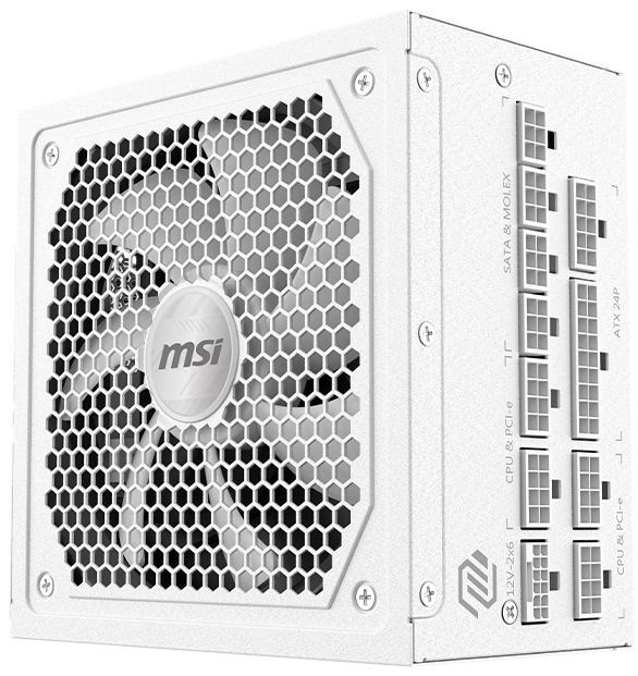 MSI MAG A1000GL WHITE PCIE5 - ATX3.0 80 PLUS GOLD 1000W PSU