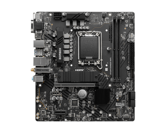 MSI B760M BOMBER WIFI LGA1700 MOTHERBOARD. DDR5