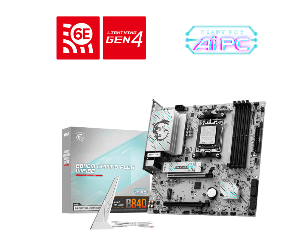 MSI B840M GAMING PLUS WIFI6E AM5 MOTHERBOARD