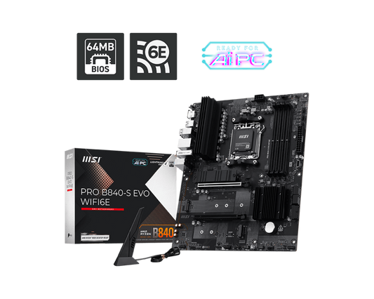 MSI PRO B840-S EVO WIFI6E AM5 MOTHERBOARD