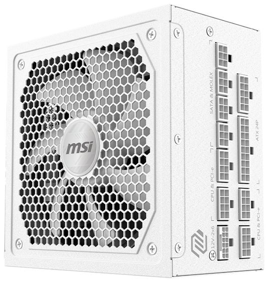 MSI MAG A1000GL WHITE PCIE5 - ATX3.0 80 PLUS GOLD 1000W PSU