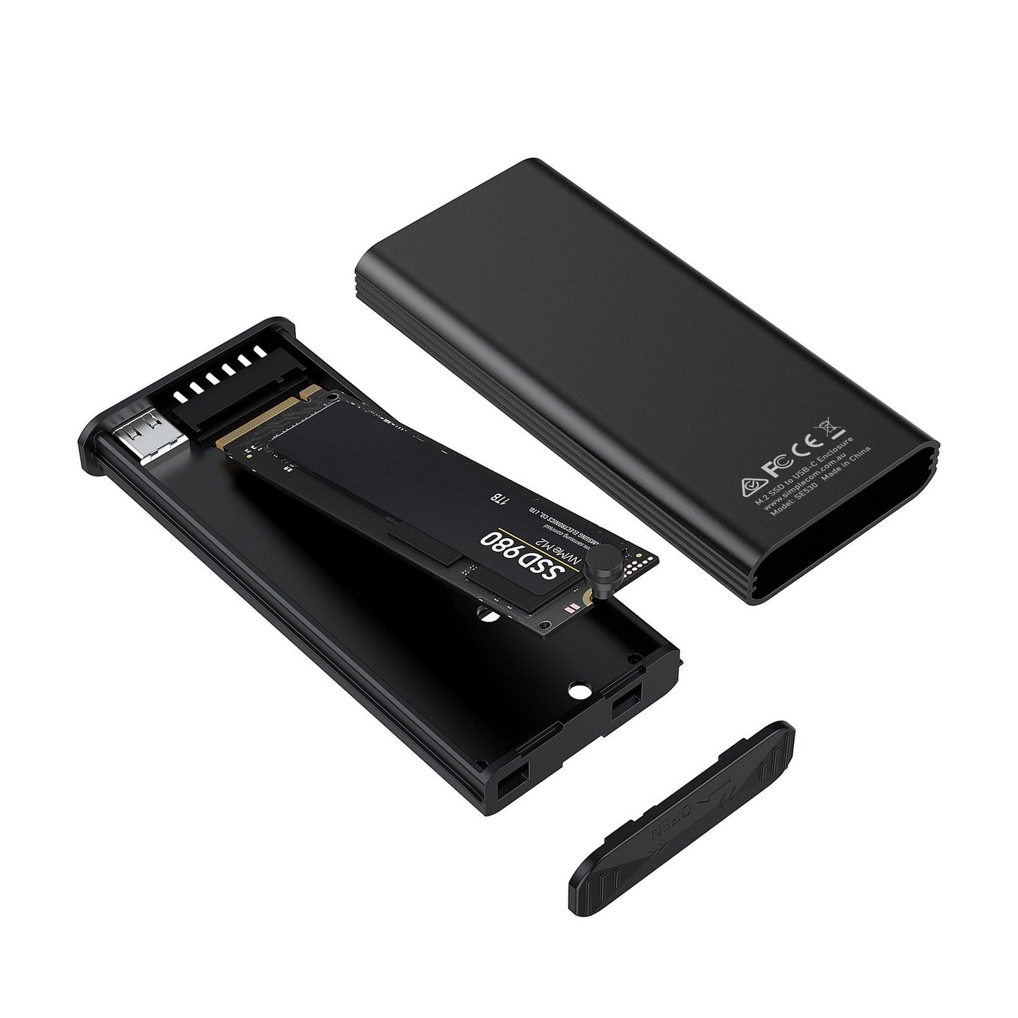 Simplecom SE530 M.2 SSD USB 3.2 Gen 2 Enclosure with SMART LED Screen